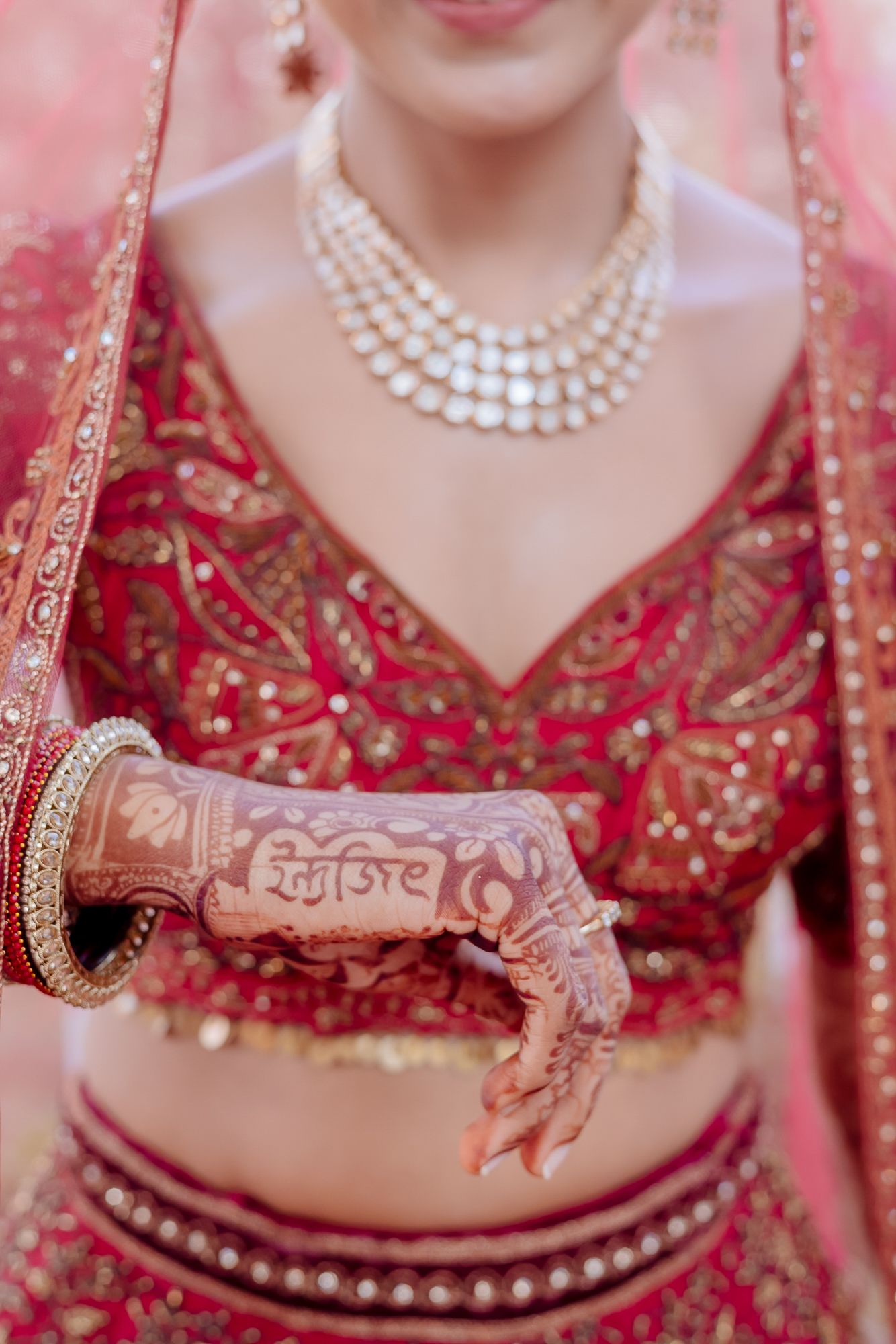 Indian bride in maroon lehenga with fine-art portraits for an intimate wedding of 30 people wedding in the hills at Daleside Manor, Kasauli