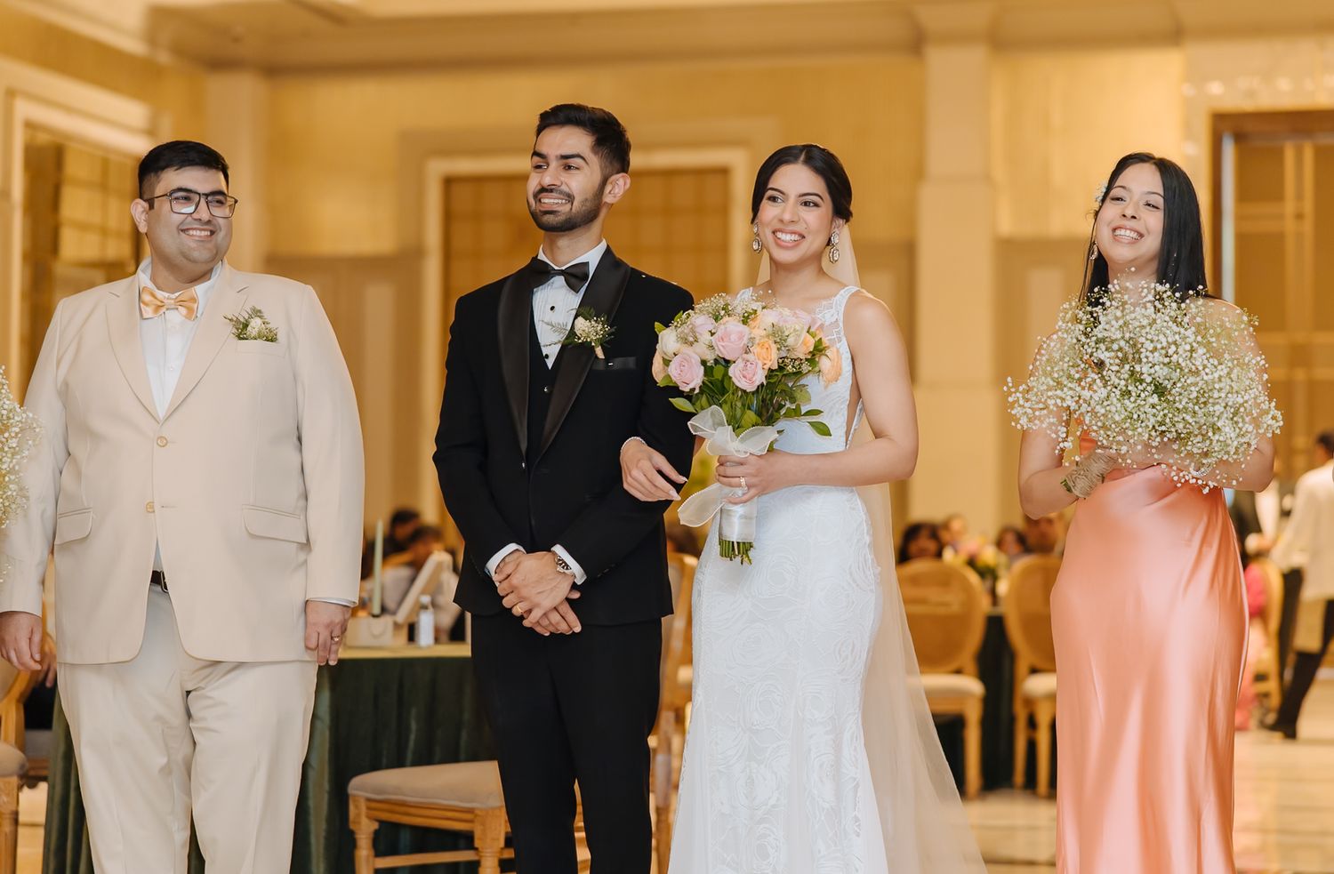Emotional wedding speech during Shorye and Leah’s Christian wedding celebration