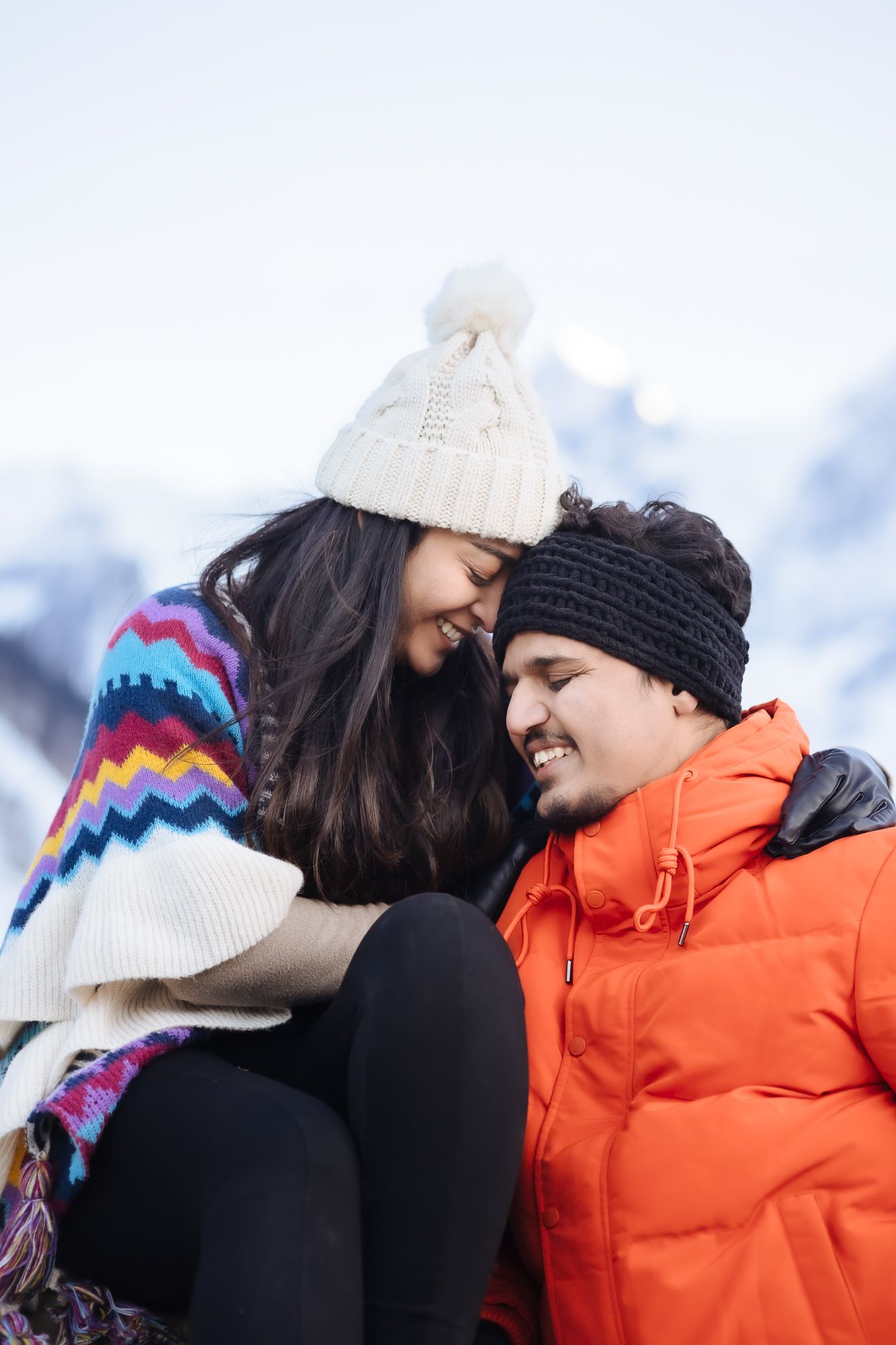 Romantic Travel inspired and pre-wedding vows amidst Gulmarg mountains, fine-art editorial photography by Beginnings For You