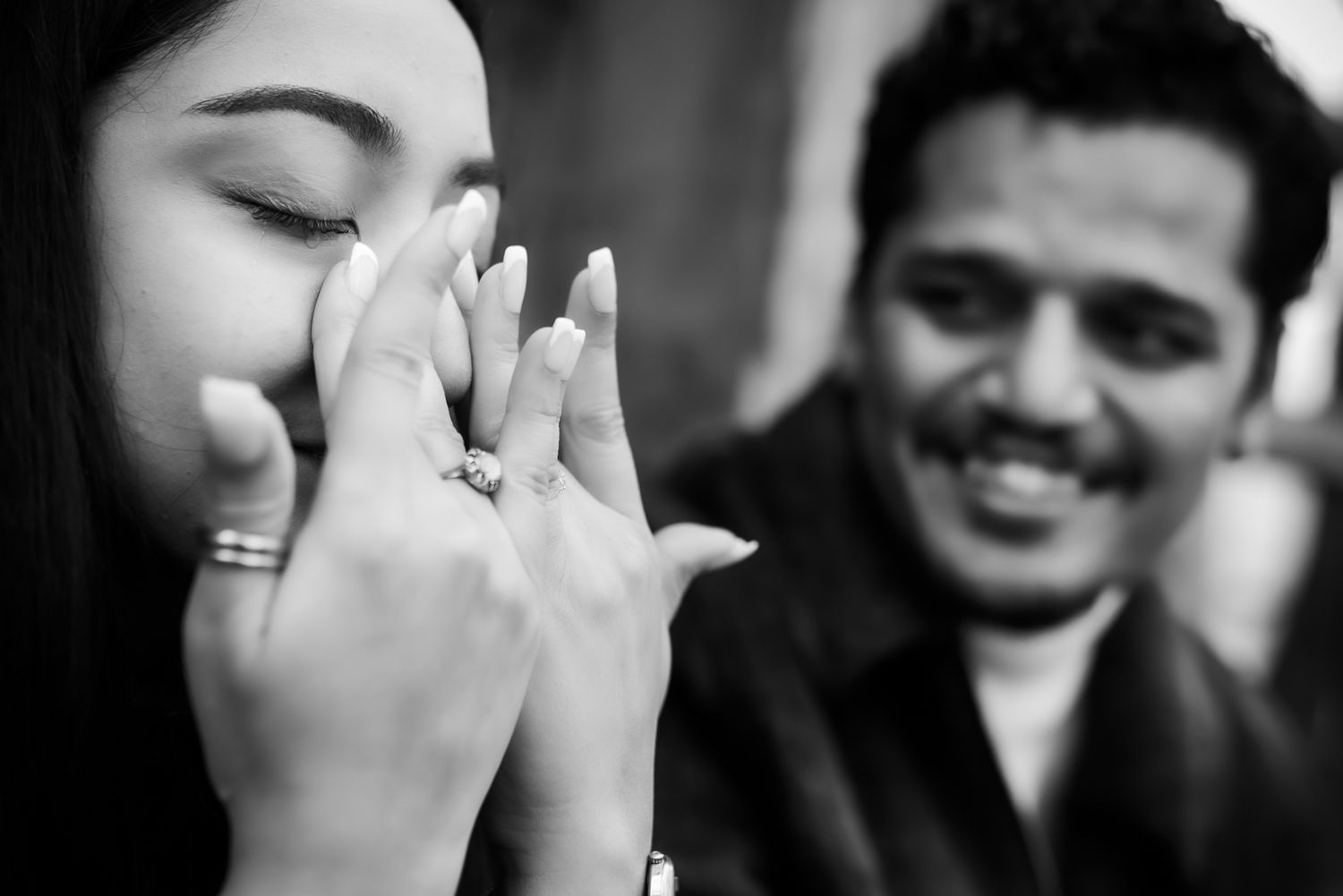 Intimate pre-wedding couple portrait with nostalgic fine-art style at a hidden secret spot in Srinagar