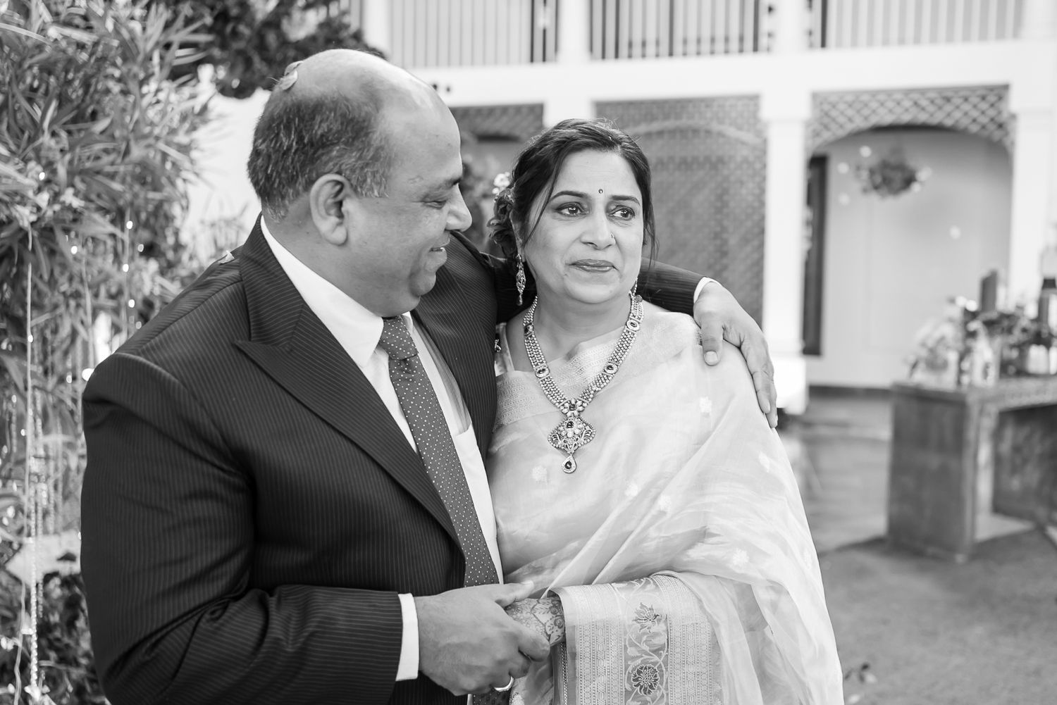 Intimate couple portrait with Himalayan pines at an intimate wedding of 30 guests in the Himalayas at Daleside Manor, Kasauli