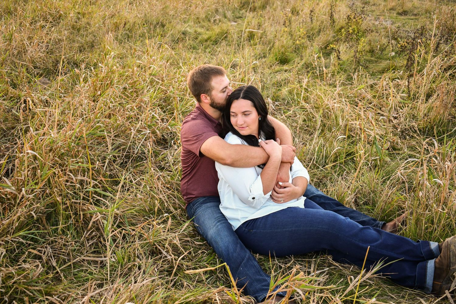 engagement sharing a sunset moment