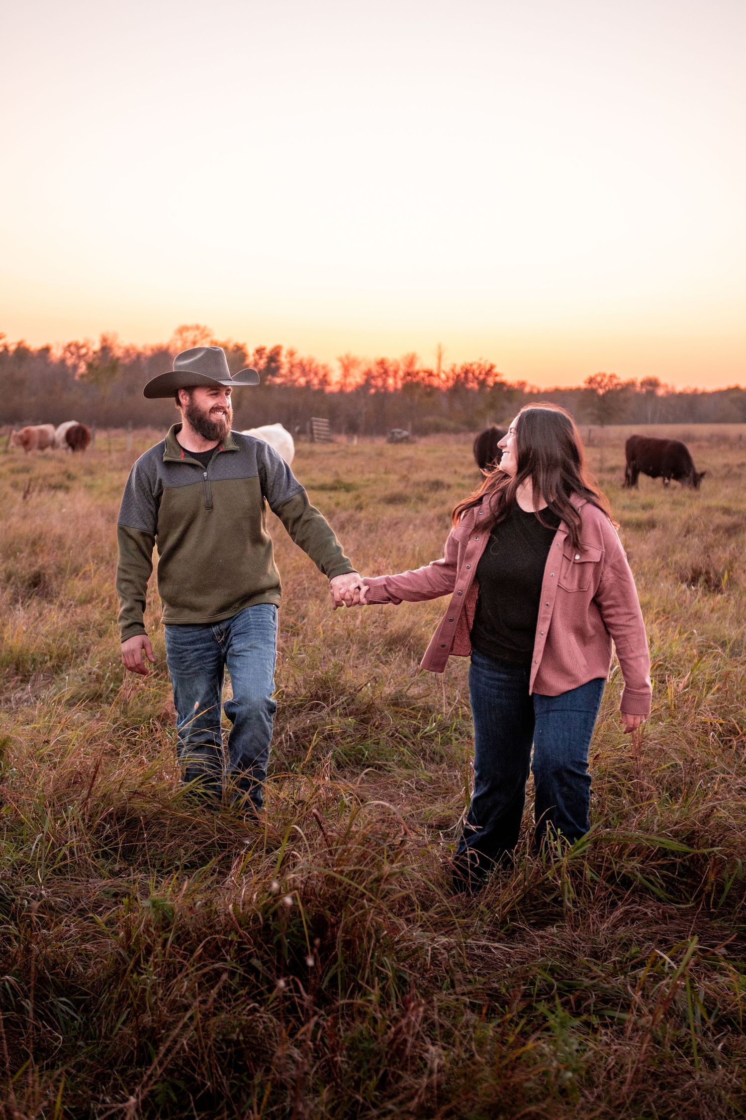 couple in field