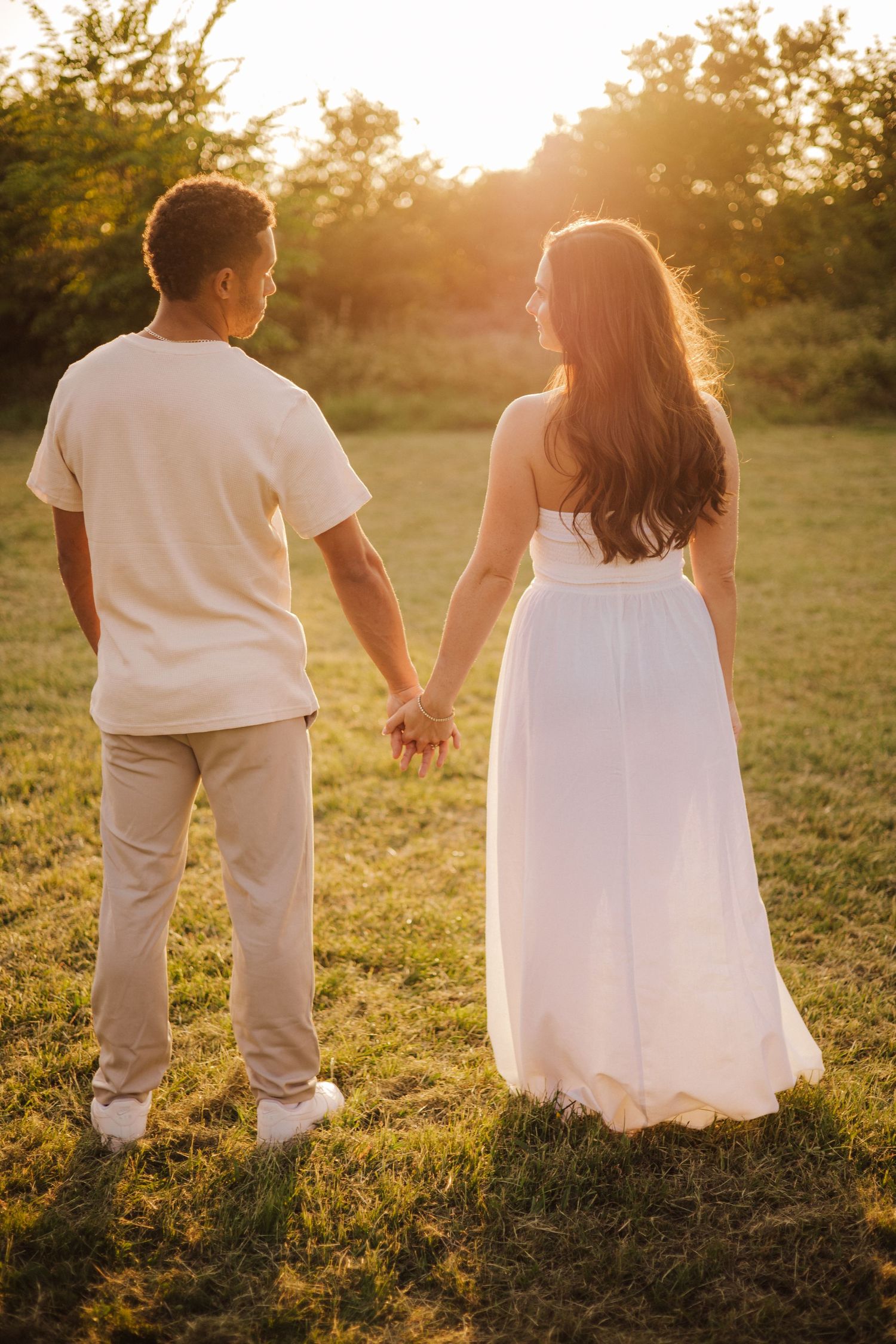 Engagement shoot in Shropshire during sunset