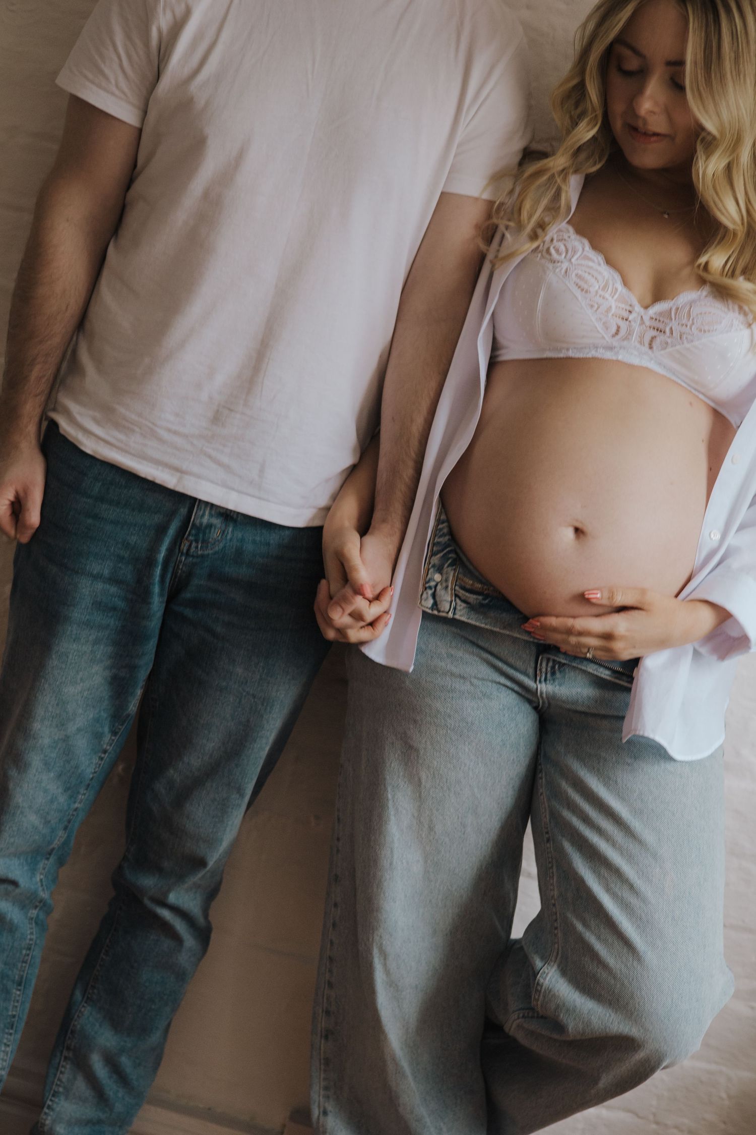 Maternity photography in studio in Telford