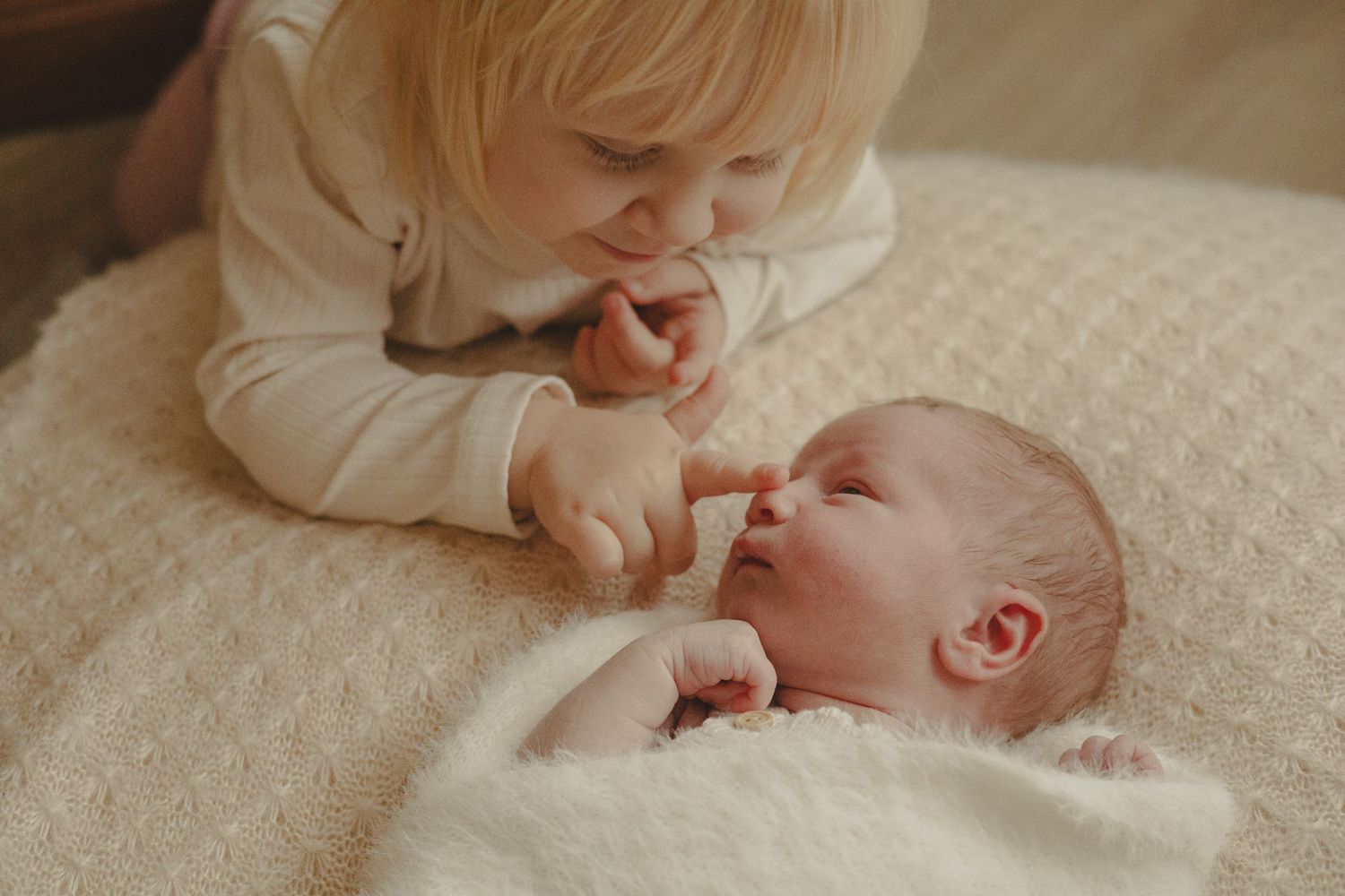 Sisters together during photoshoot