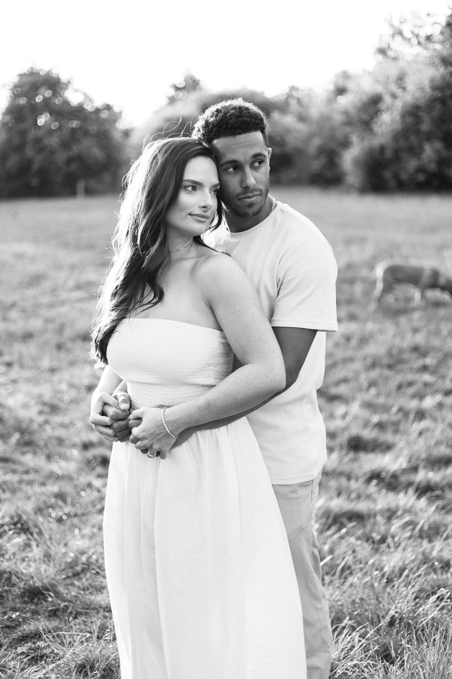 Couple having an engagement shoot in Telford.