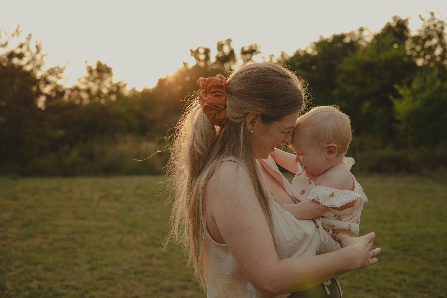 Family photoshoot during sunset in Telford, Shropshire.