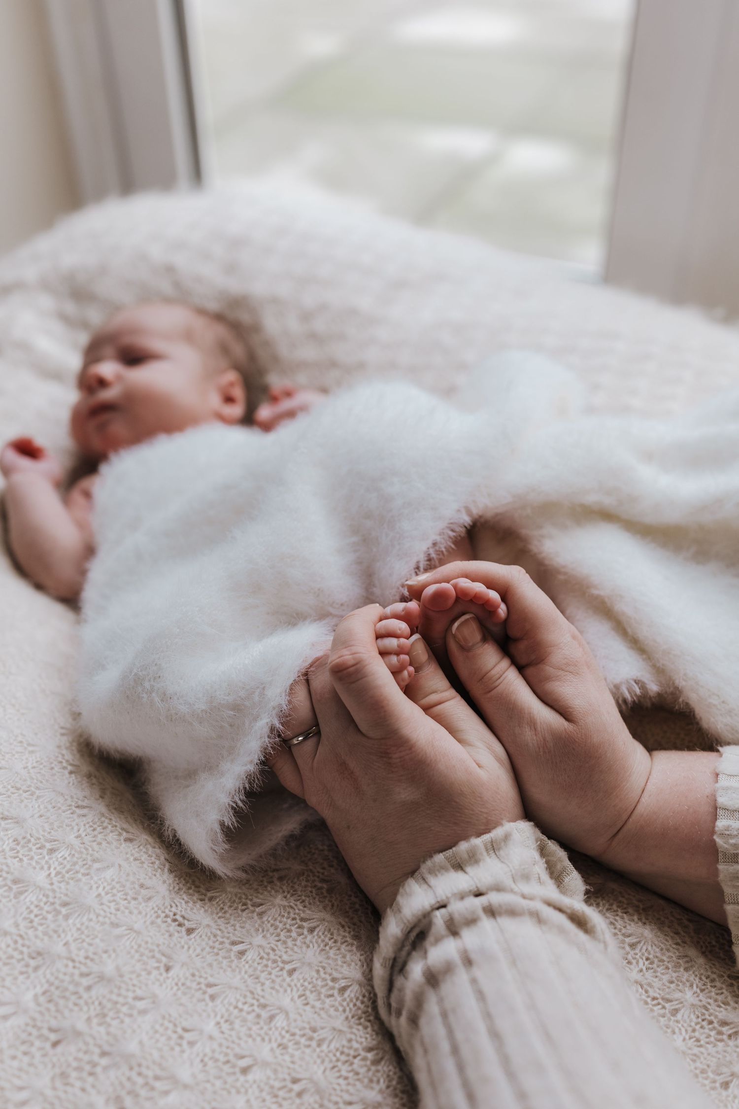 Newborn family photoshoot in Shrewsbury.