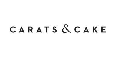 Carats and Cake luxury wedding vendor marketplace logo in black text.