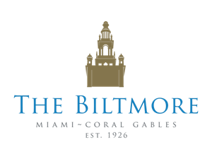 The Biltmore Miami-Coral Gables hotel logo featuring landmark building silhouettes.