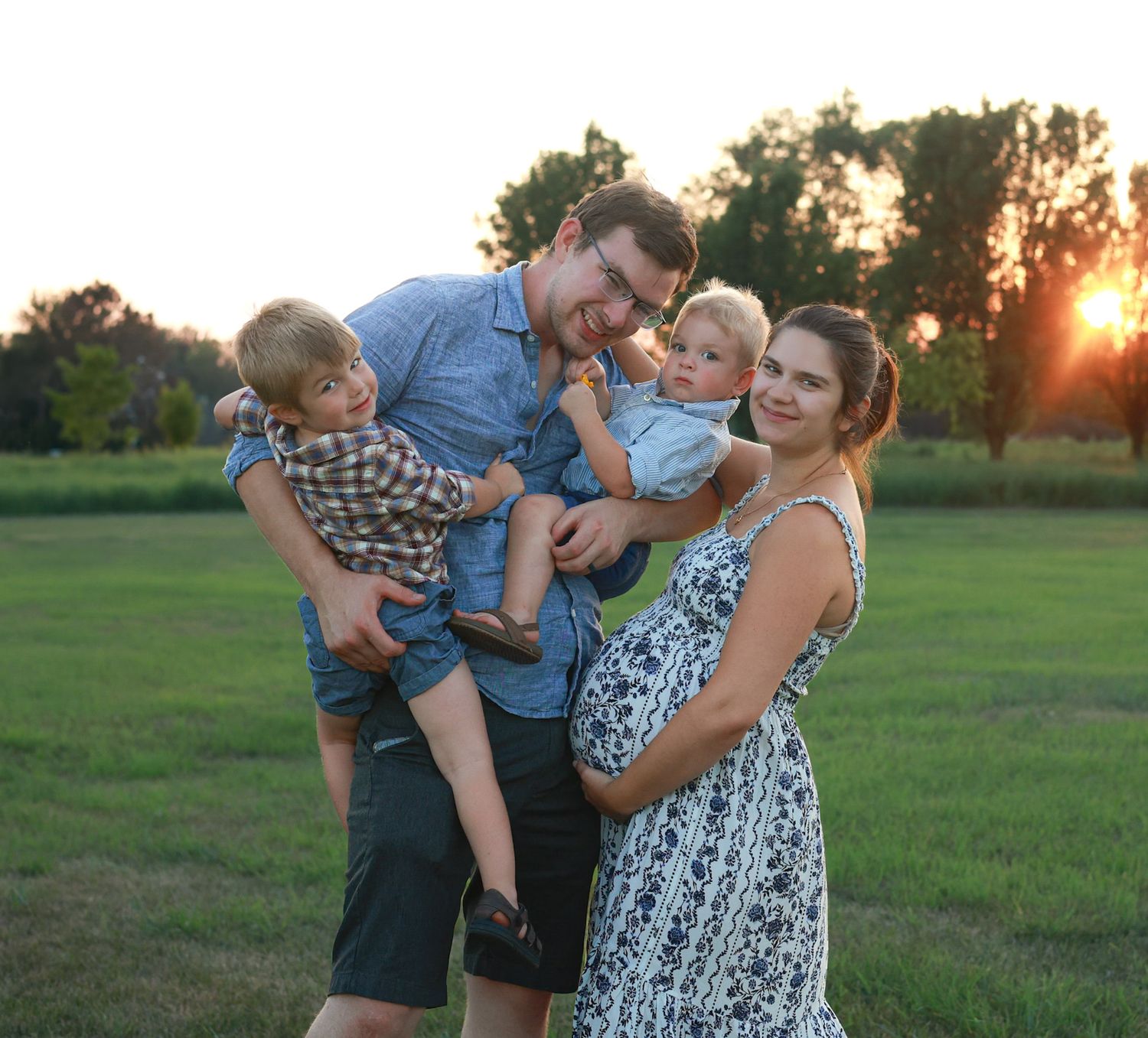 Family photo in Crown Point, Indiana