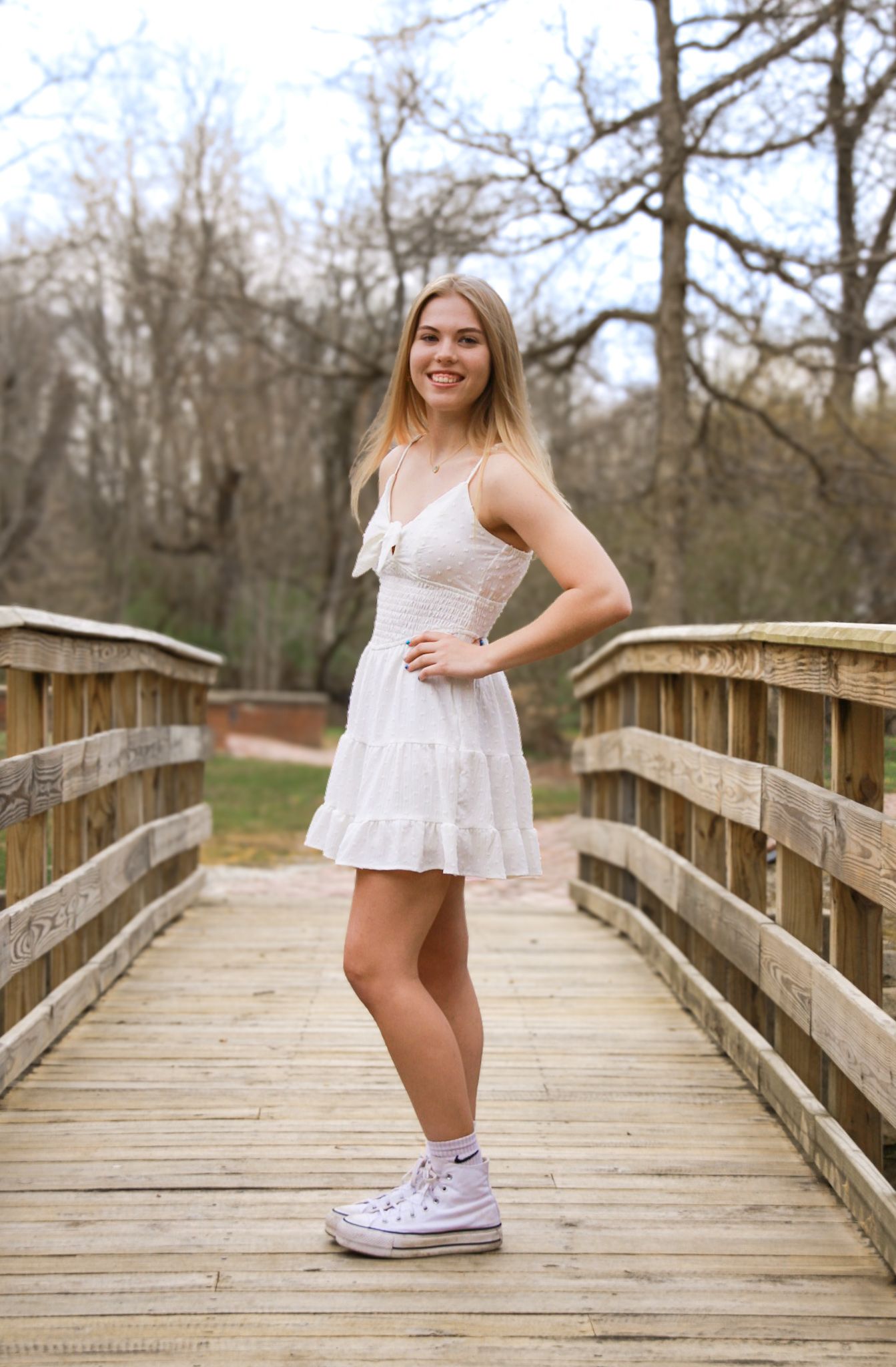 senior 2025 portrait at Deep River County Park