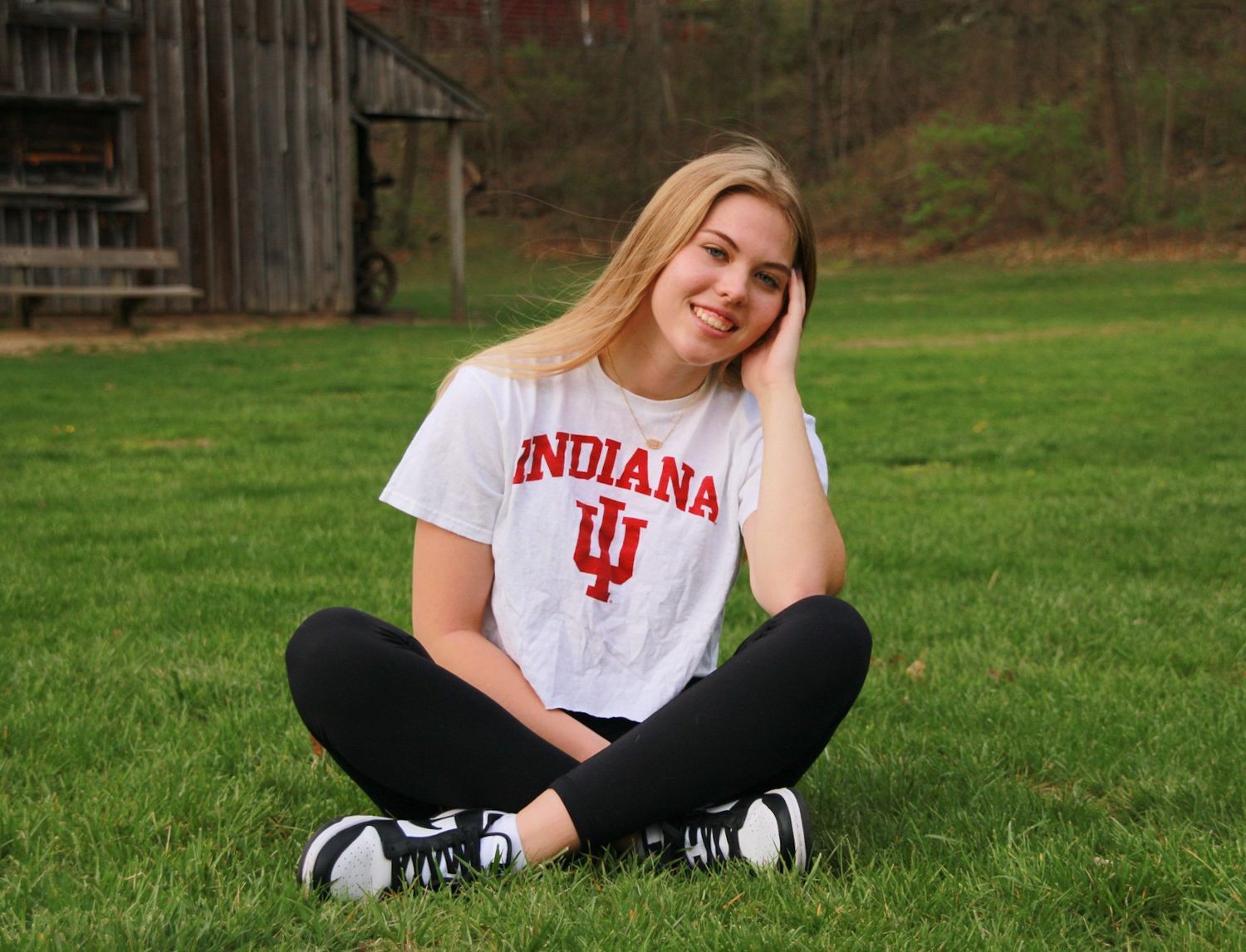 senior 2025 portrait at Deep River County Park