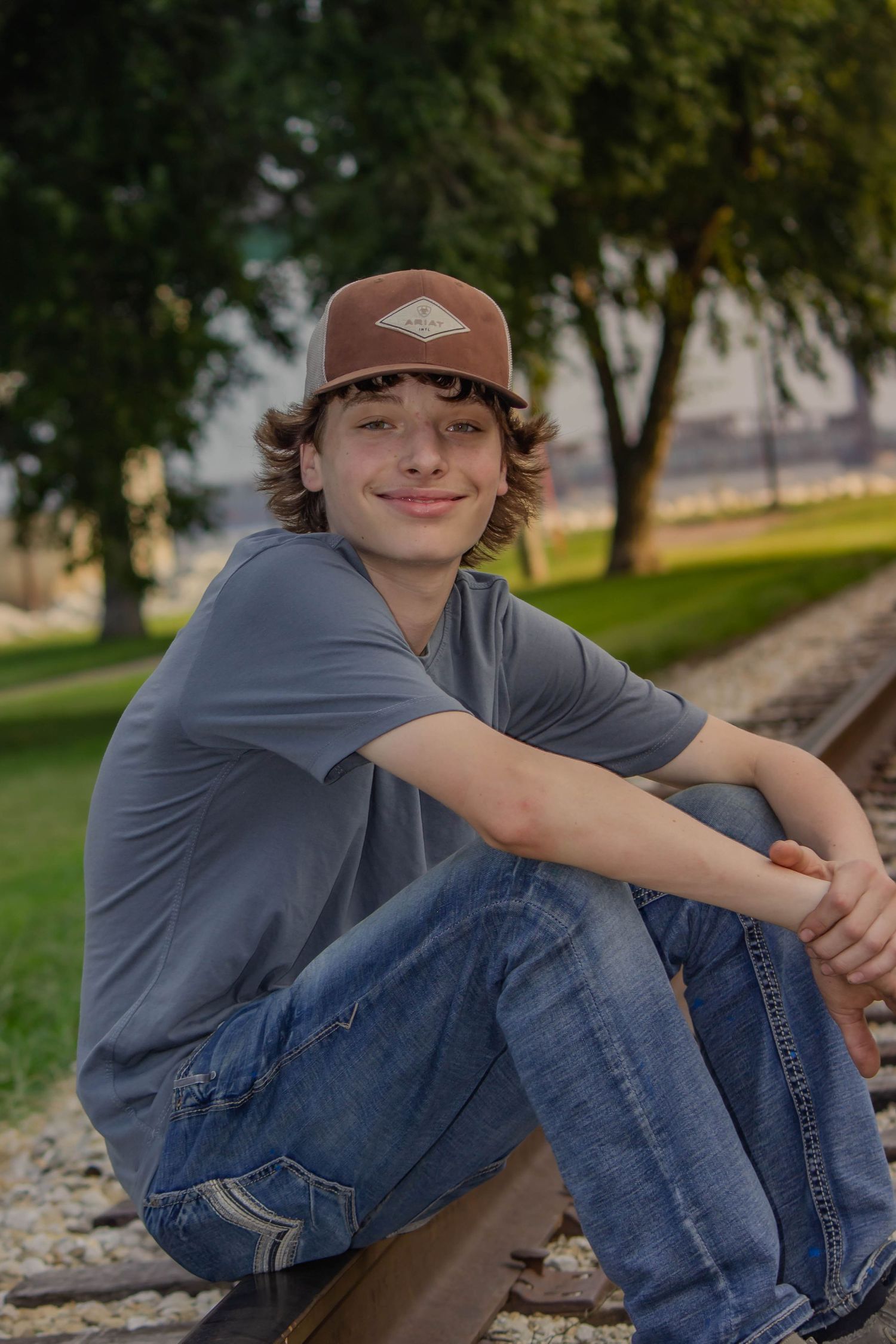Senior portraits in downtown Burlington, Iowa