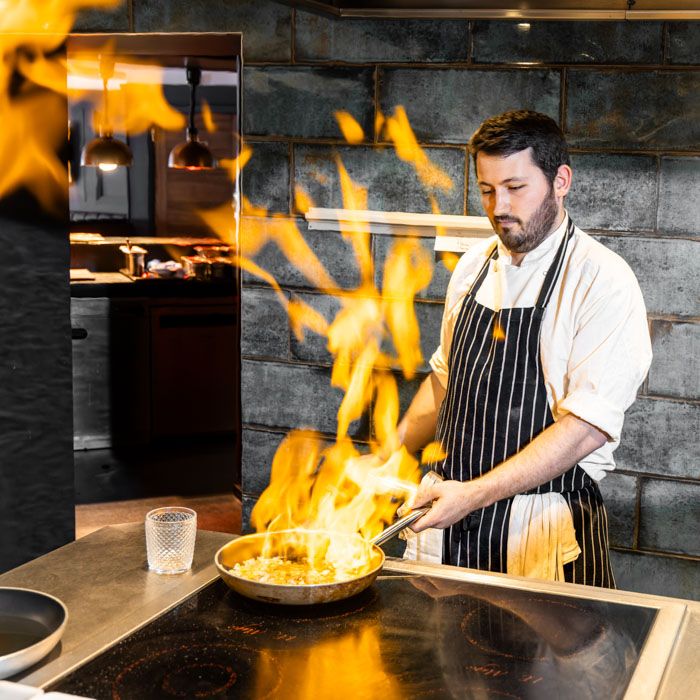 Vibrant hospitality photography featuring restaurant interiors and food styling in Kent.