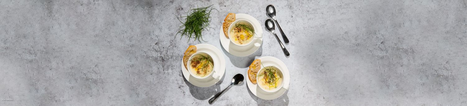 Food photography | 3 soup dishes beautifully presented