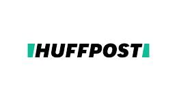 Huffington Post logo in green text on white background.