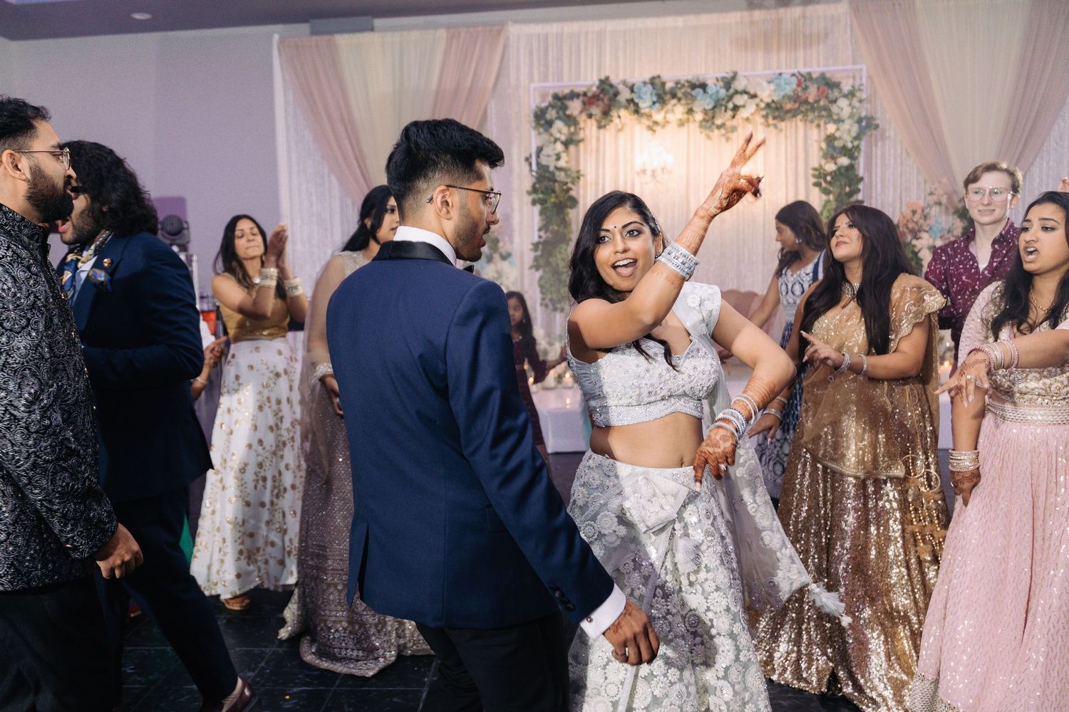 Indian wedding reception captured in Edmonton by Marcu Fotography