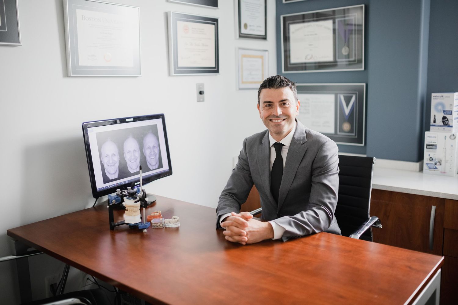 Edmonton branding photographer headshots for dentist by Marcu fotography