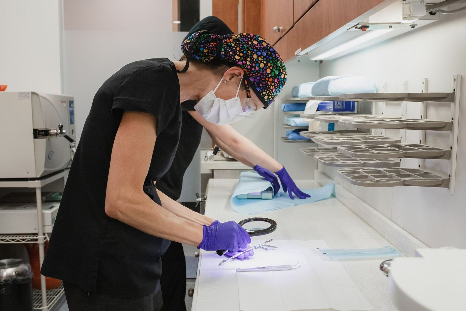 Edmonton branding photographer capturing dental hygienist for branding session by Marcu fotography