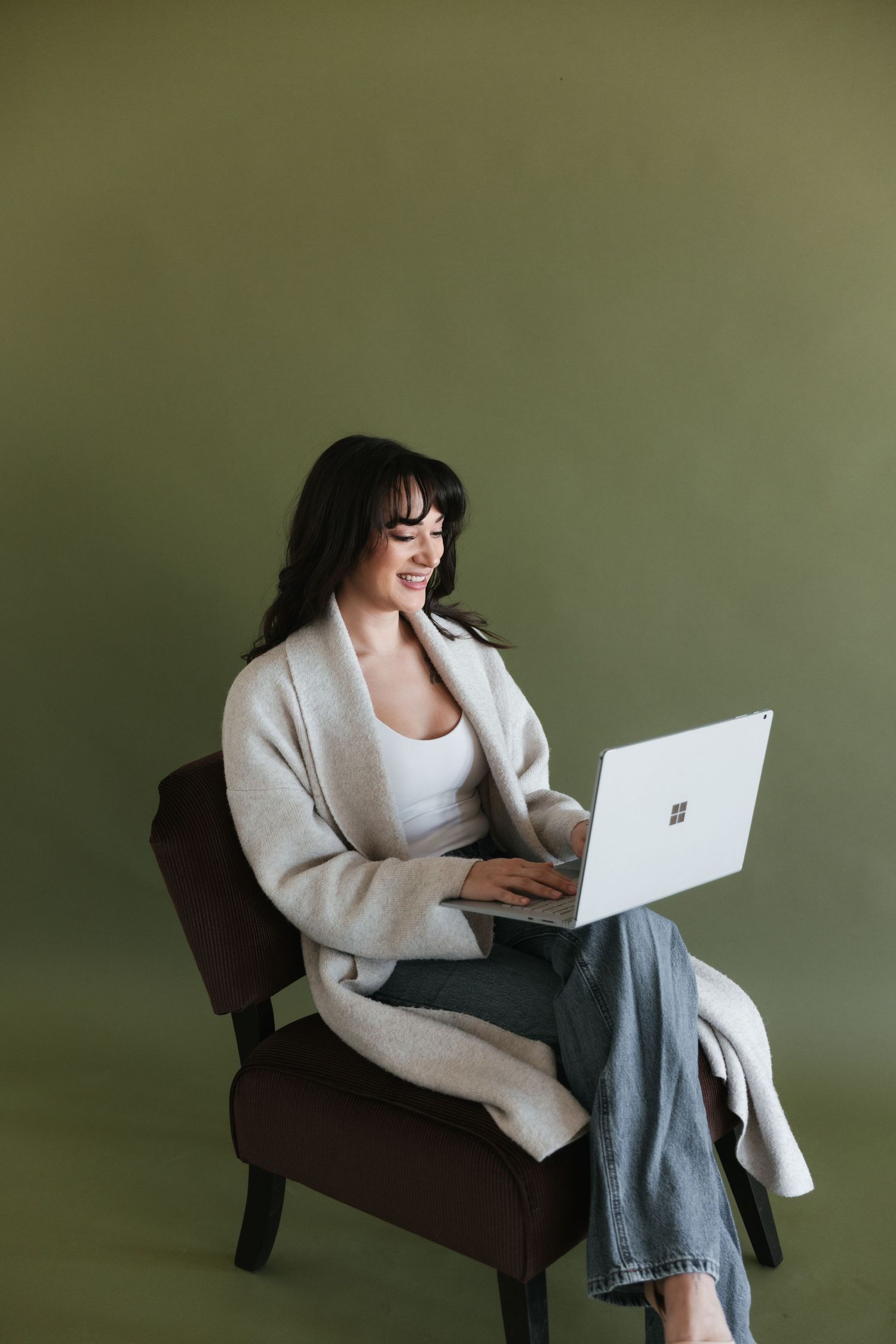 Branding photography of psychologist in edmonton captured in studio
