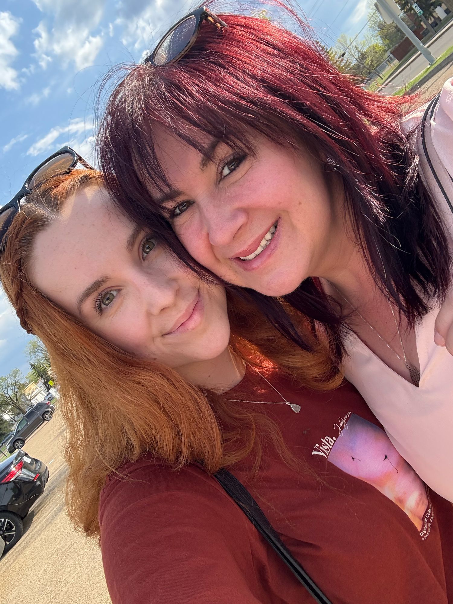mom and daughter selfie