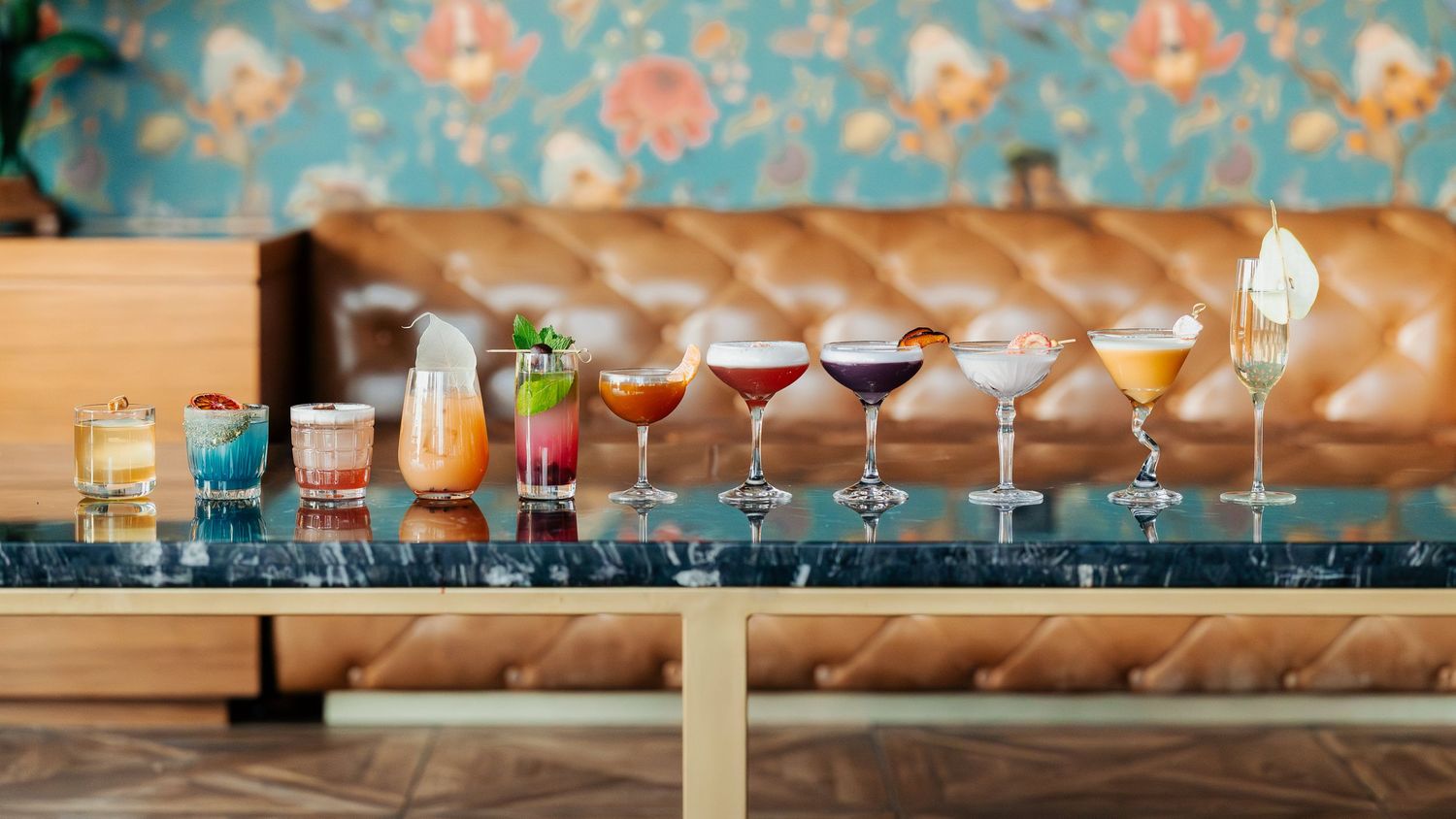 branding photos of drinks at luxury bar in edmonton
