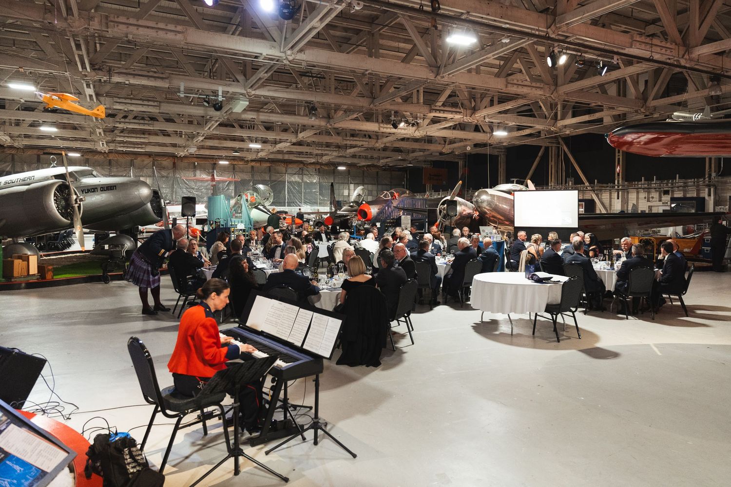 event photography captured at the aviation museum in Edmonton by Marcu fotography