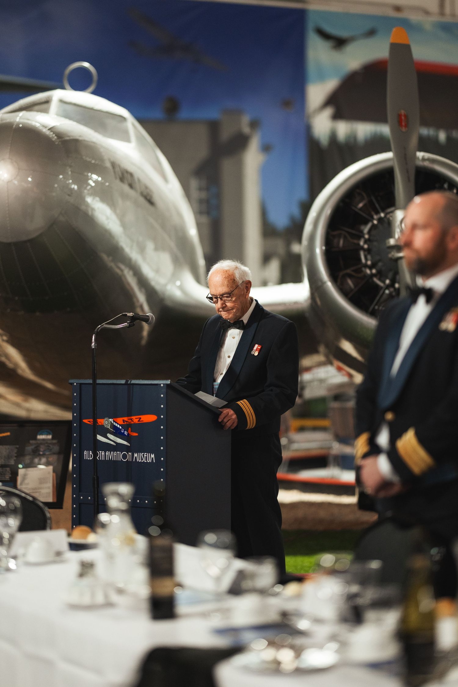 event photography captured at the aviation museum in Edmonton by Marcu fotography