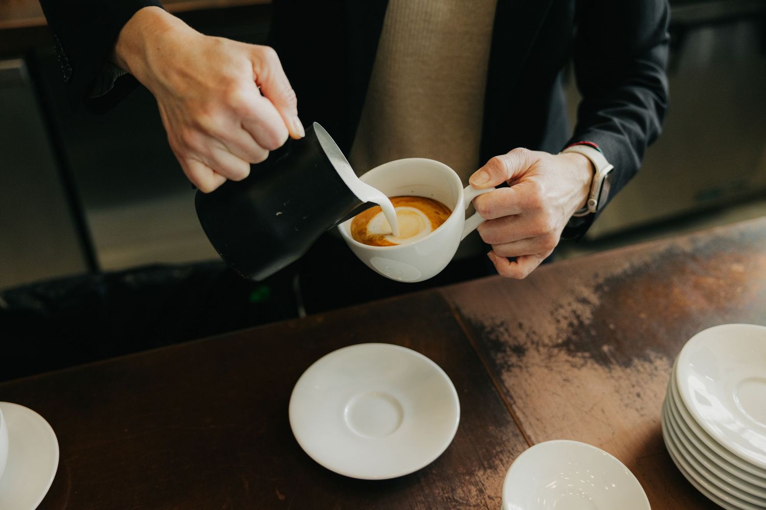 Branding photographer in Edmonton capturing restaurant menu - coffee  captured by Marcu fotography