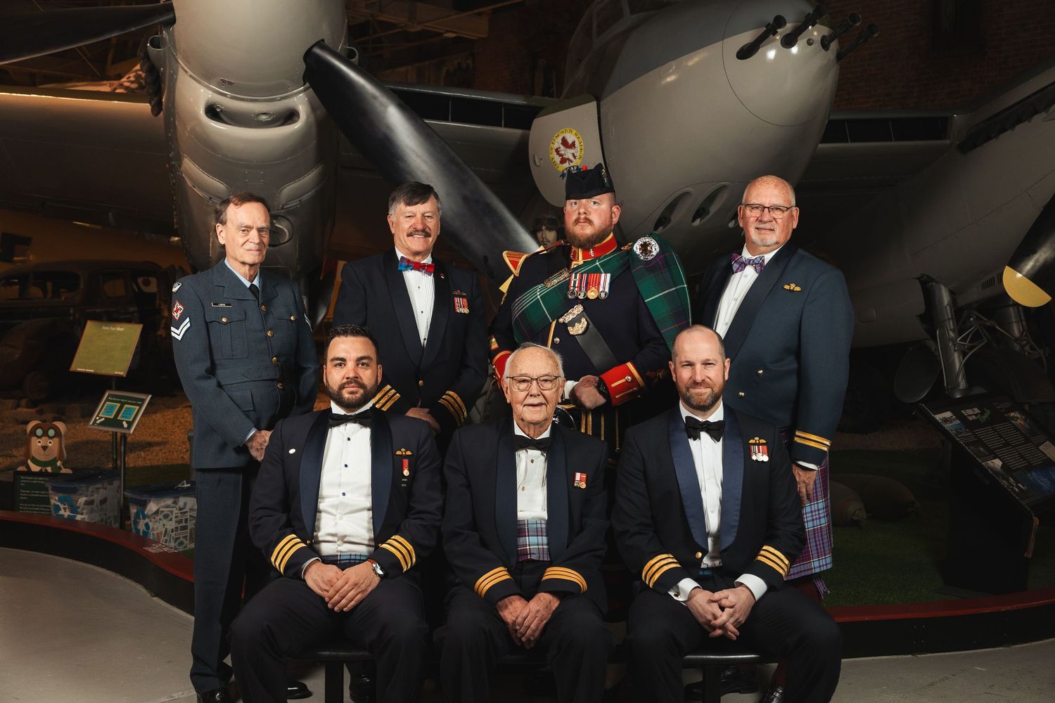 event photography capturing group photo of veterans