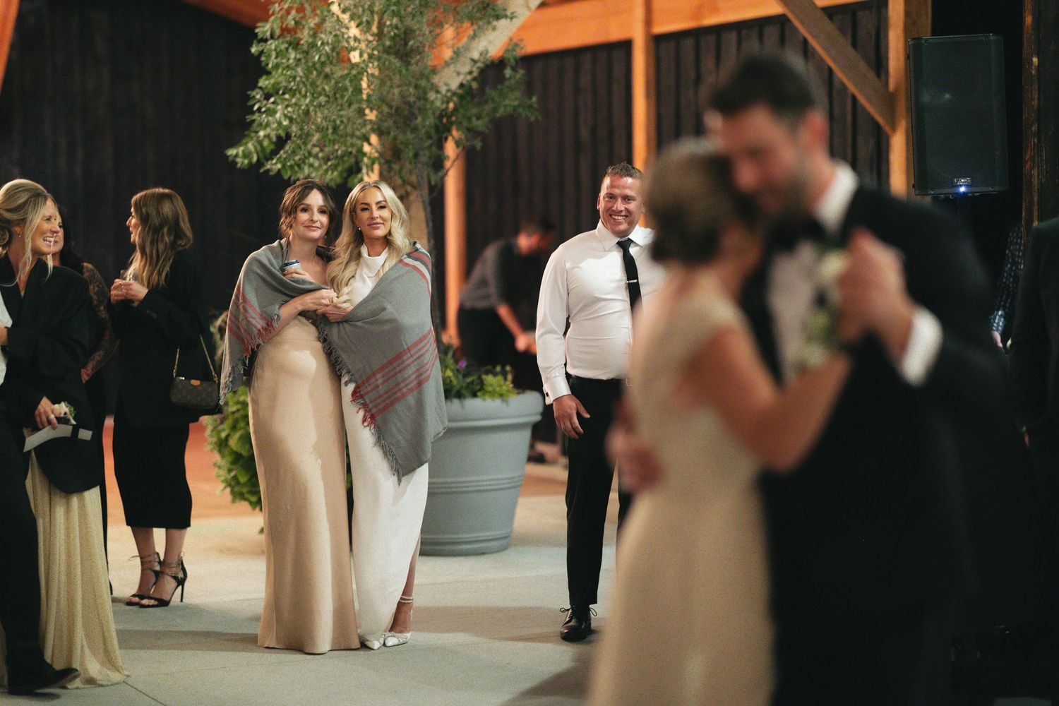 Edmonton wedding reception capturing first dance and candid emotional moment
