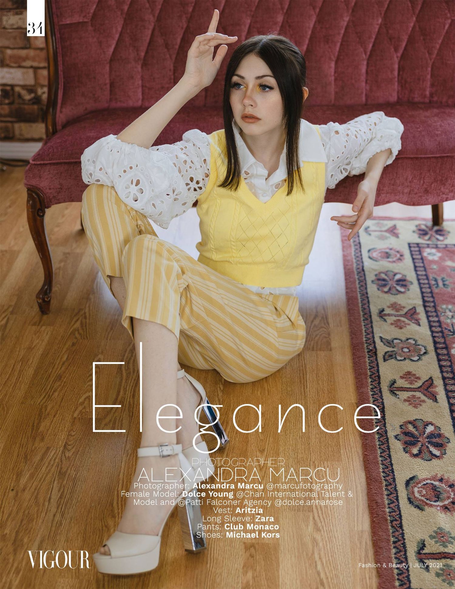 published fashion portrait by Marcu fotography