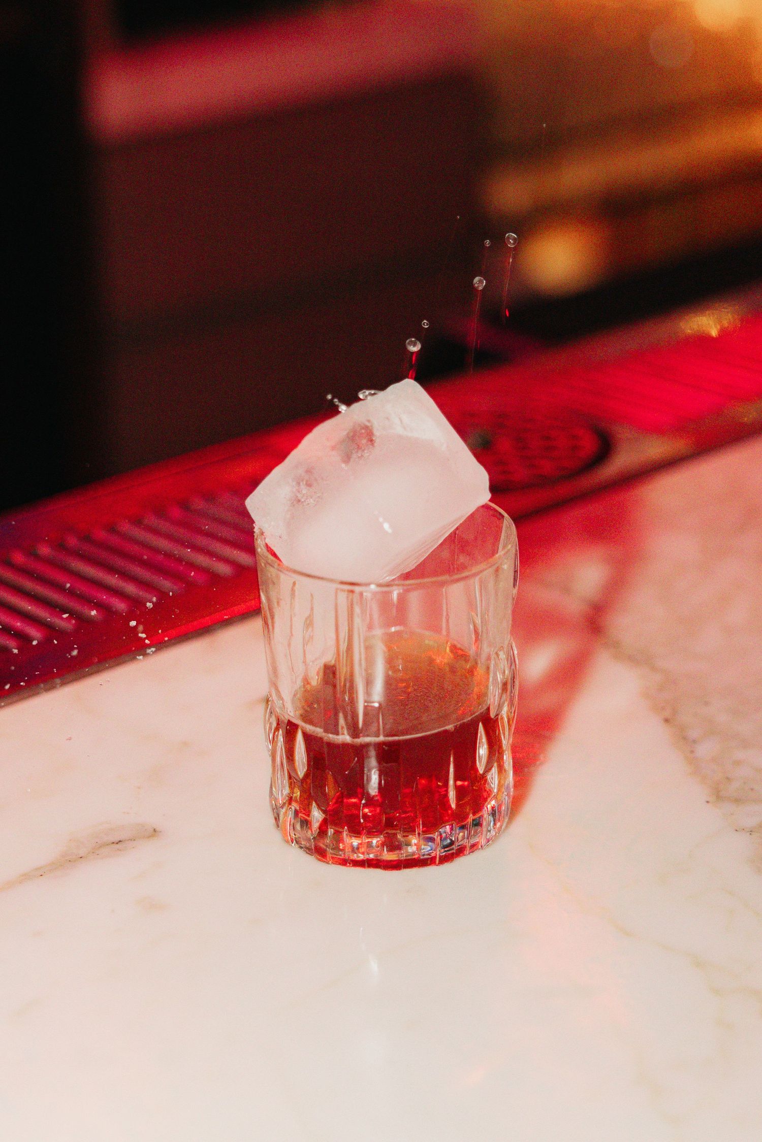 branding photos of drinks at luxury bar in edmonton