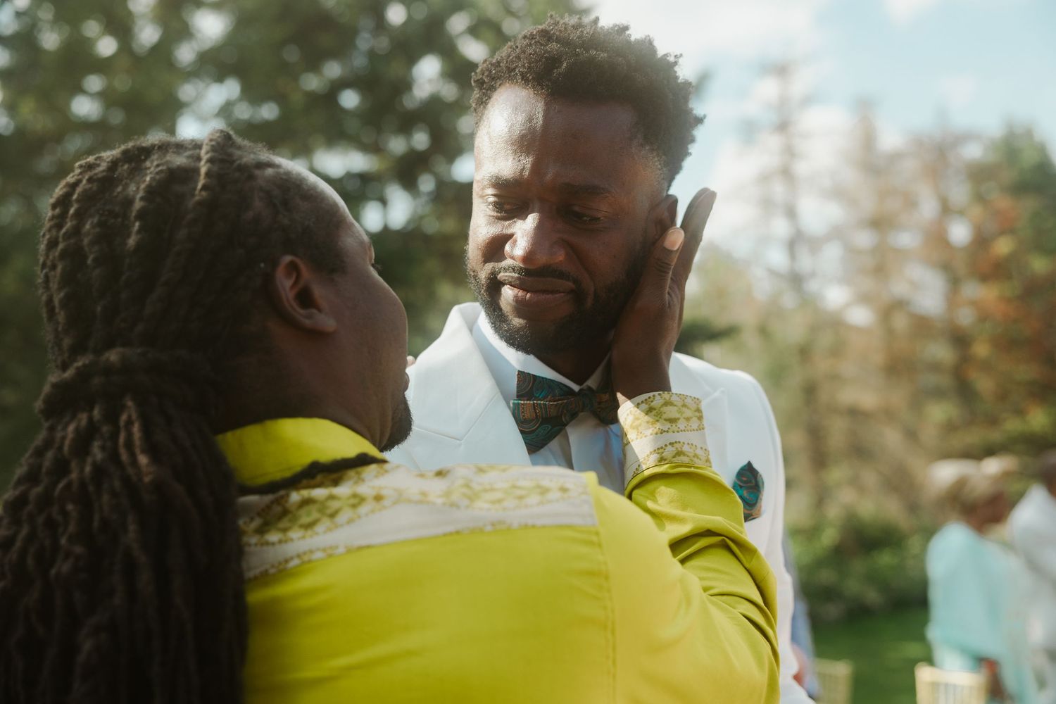 emotional moment when groom found out he will be having a son