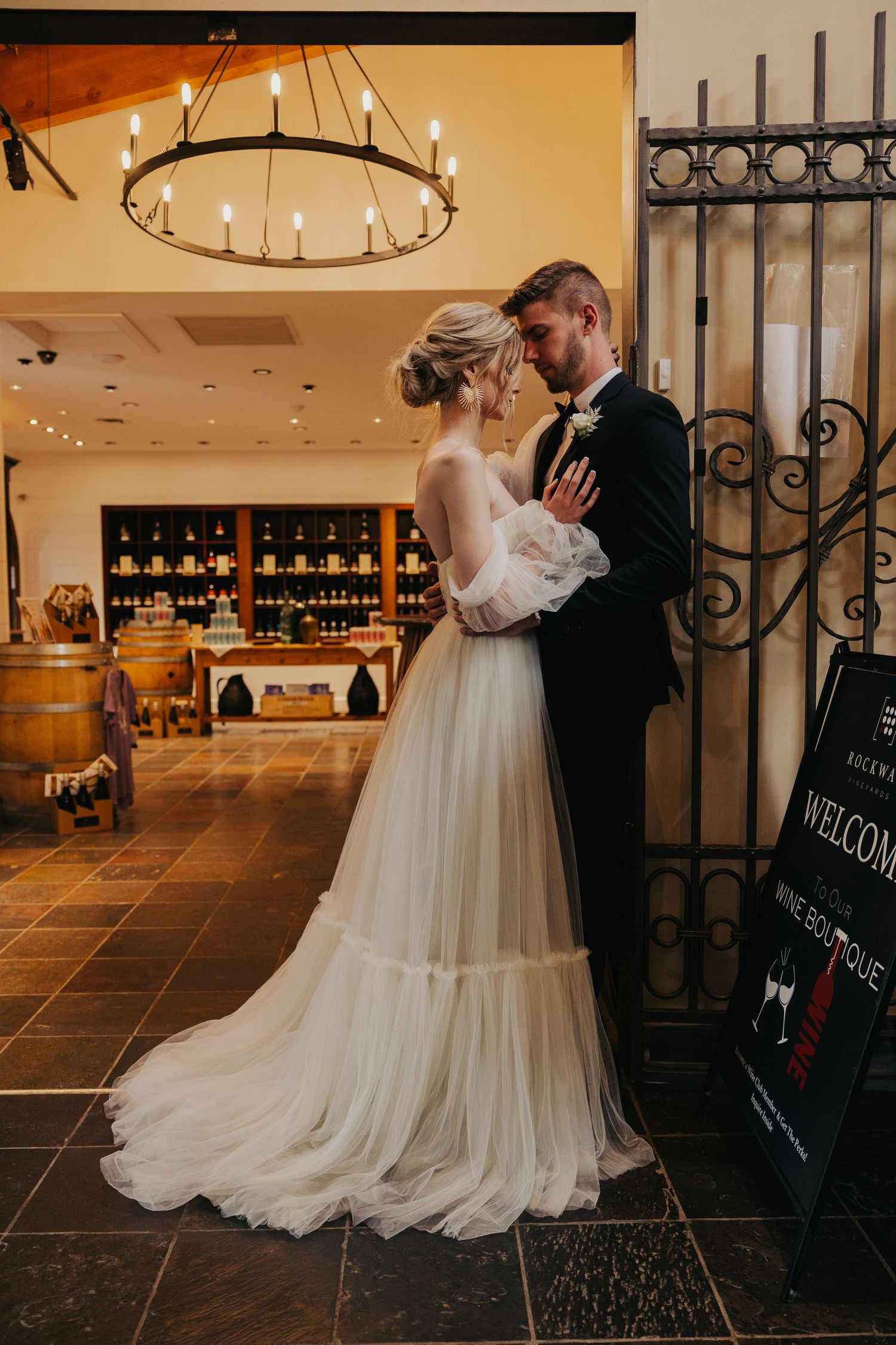 Ontario vineyard wedding portrait