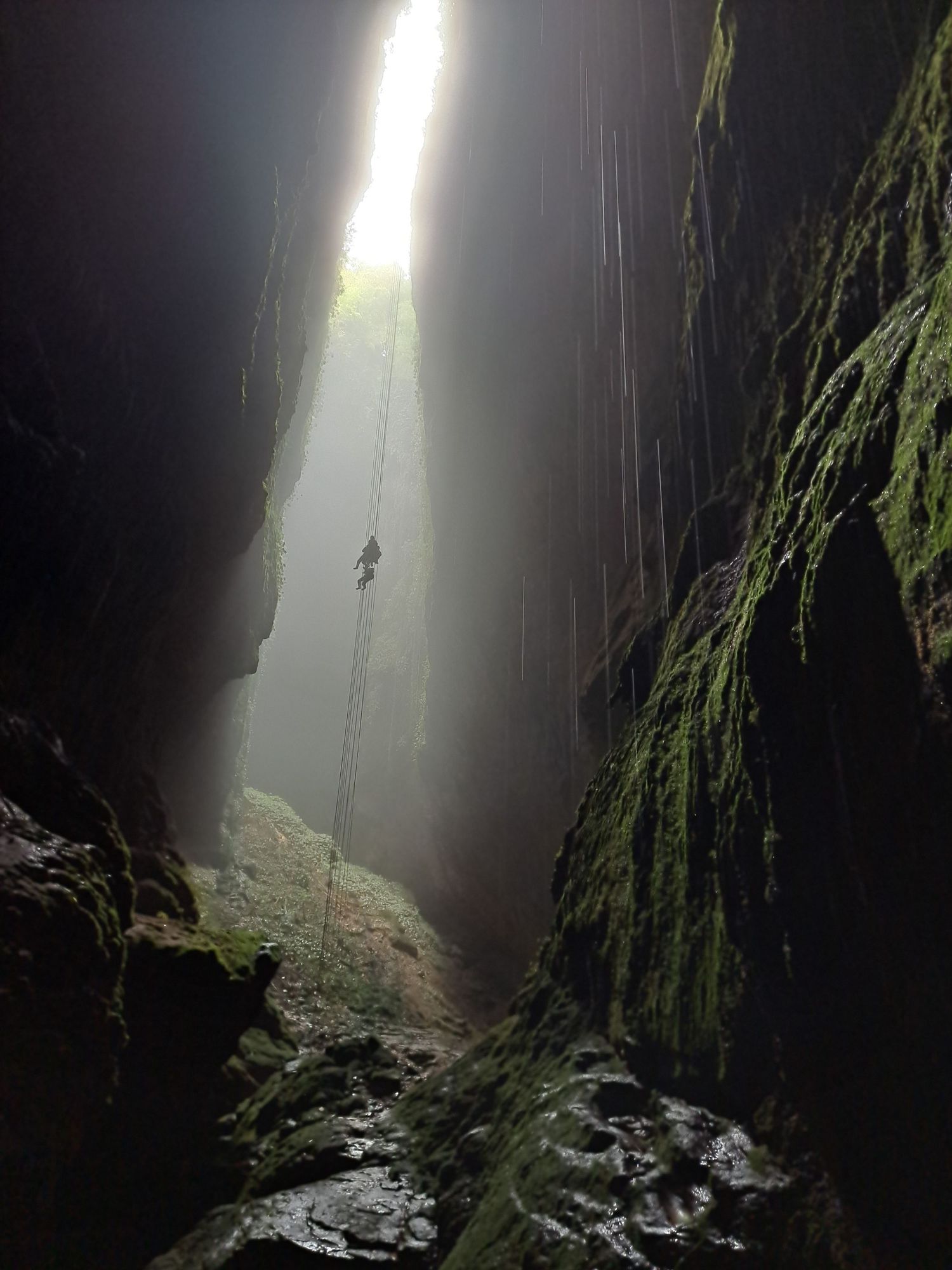 New Zealand cave exploring