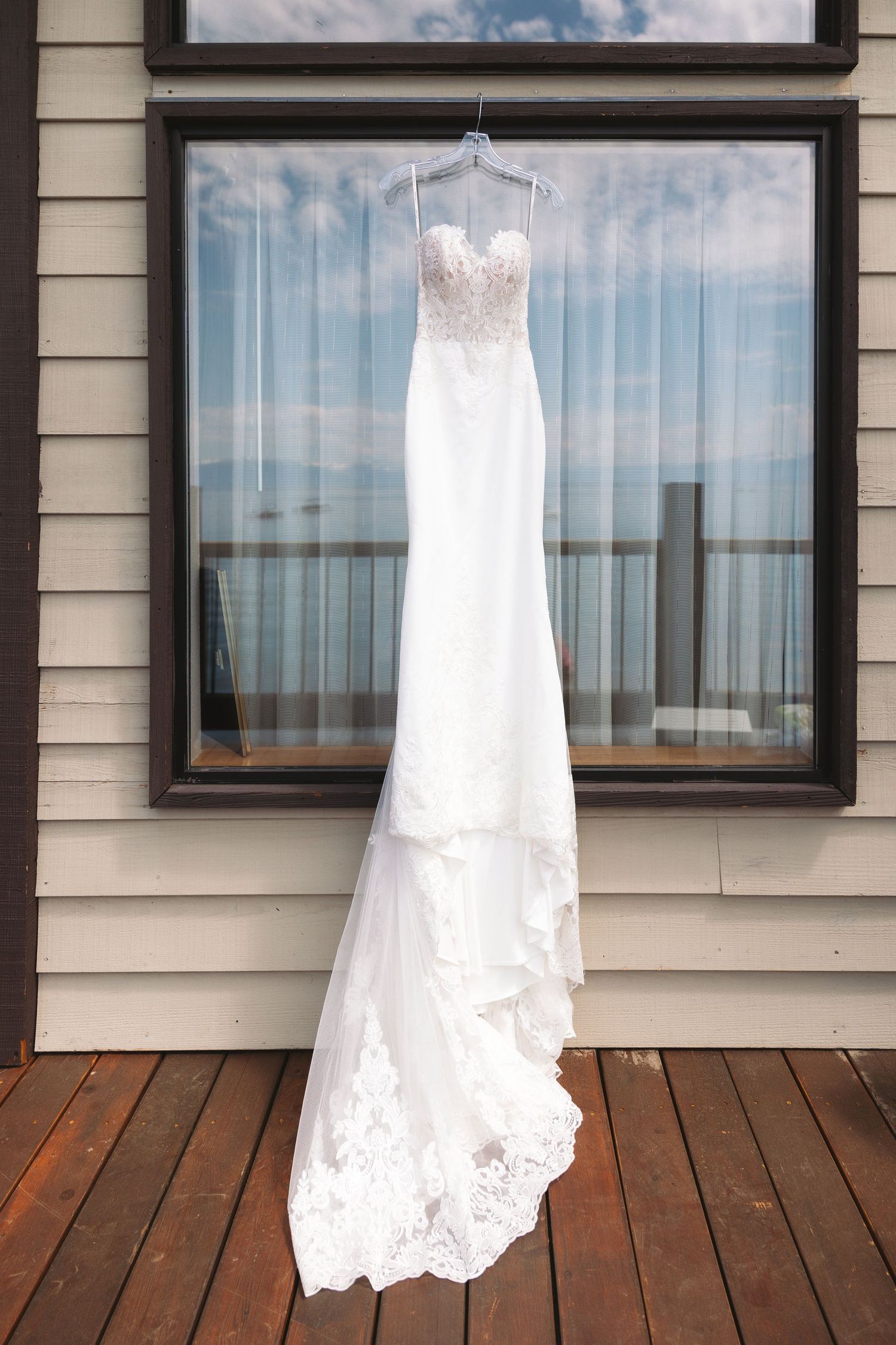 Lake Tahoe Wedding getting ready- wedding dress captured by Marcu Fotography - destination wedding photographer