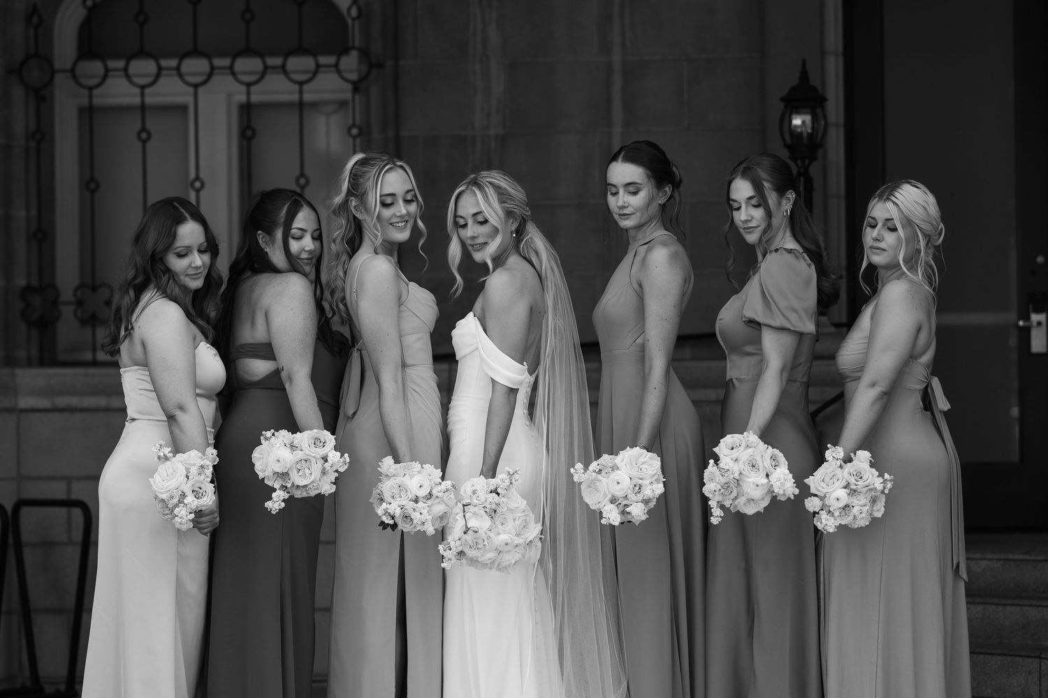 bridal party portrait captured at the fairmont by Marcu Fotography