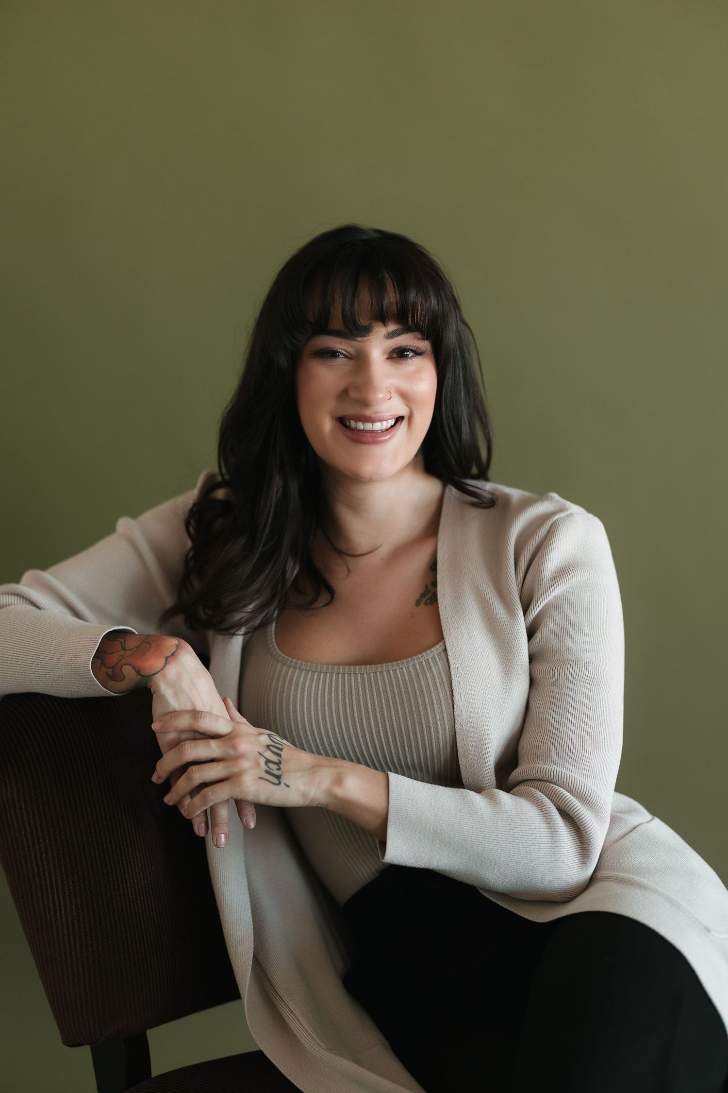 Branding photography of psychologist in edmonton captured in studio