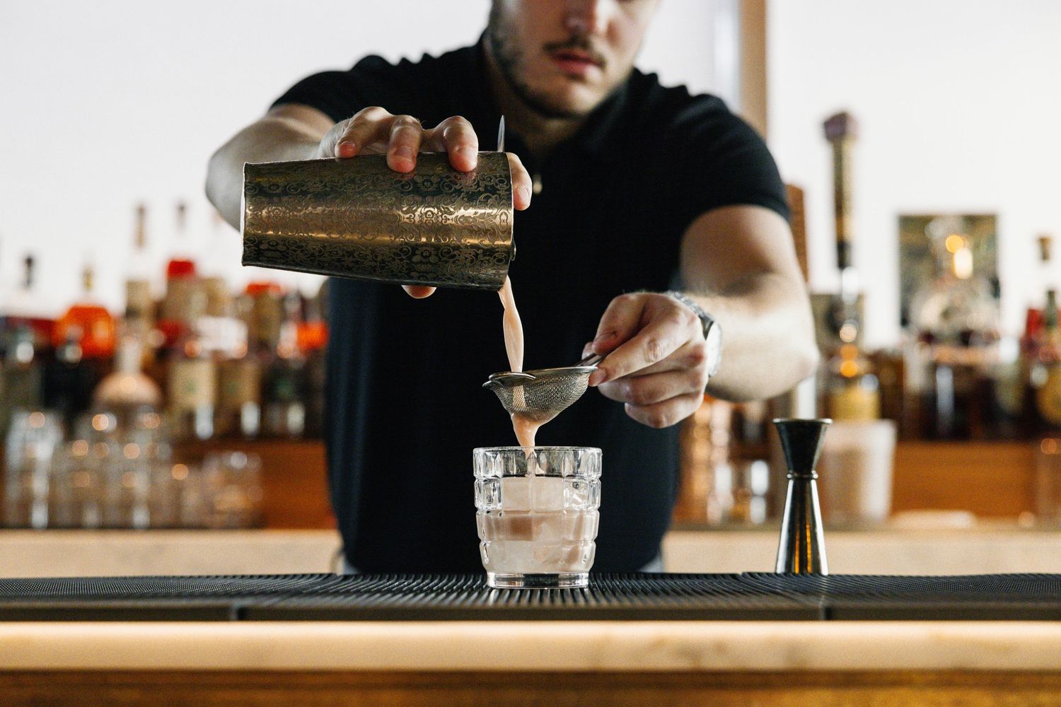branding photos of drinks at luxury bar in edmonton