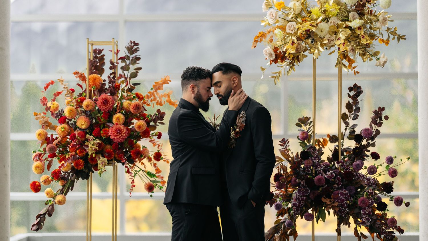 gay couple getting eloped in Banff