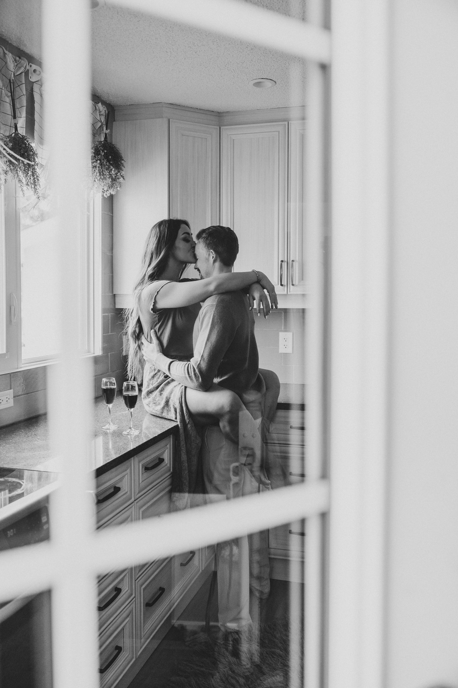 in home couple photoshoot
