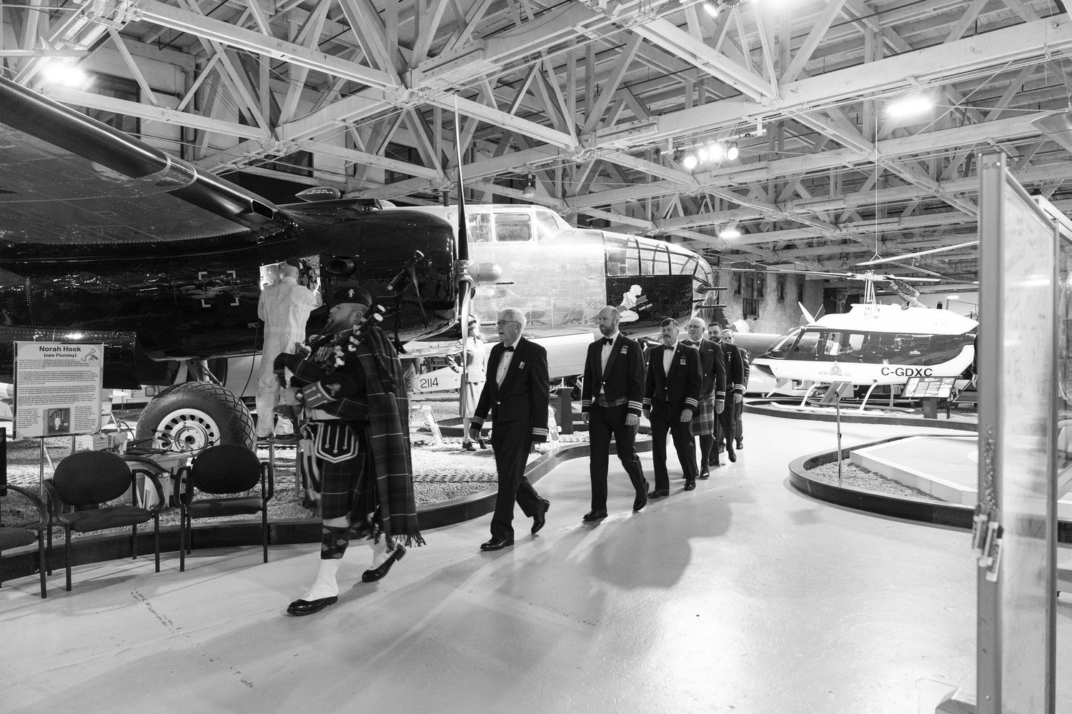 event photography captured at the aviation museum in Edmonton by Marcu fotography