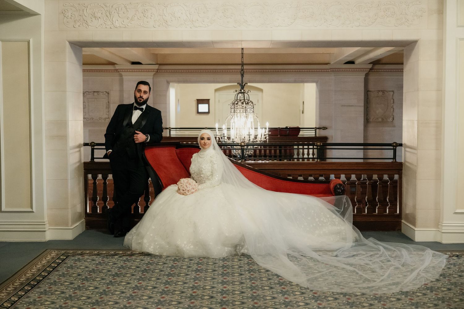 fairmont luxury wedding portrait of edmonton arabic wedding captured by Marcu Fotography