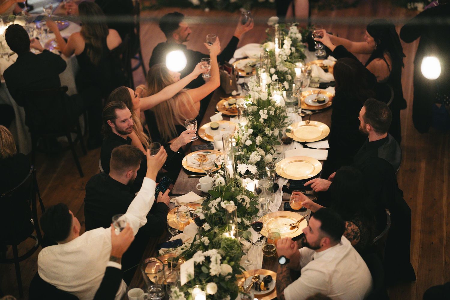 reception at black barn captured by Marcu Fotography