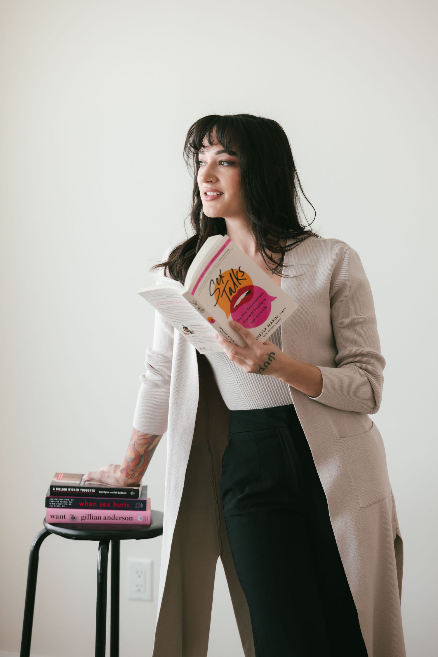 Branding photography of psychologist in edmonton captured in studio