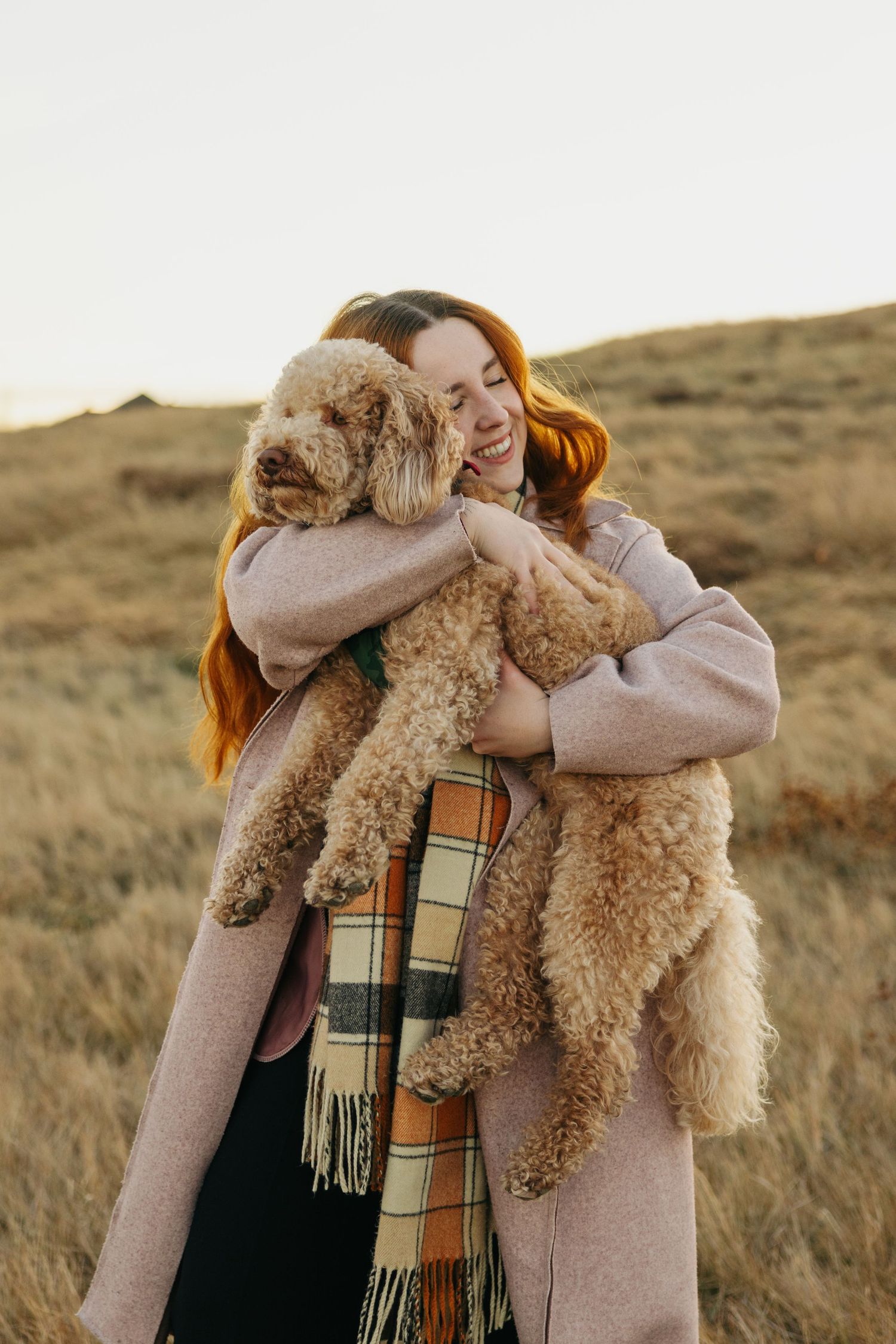 photographer and her dog