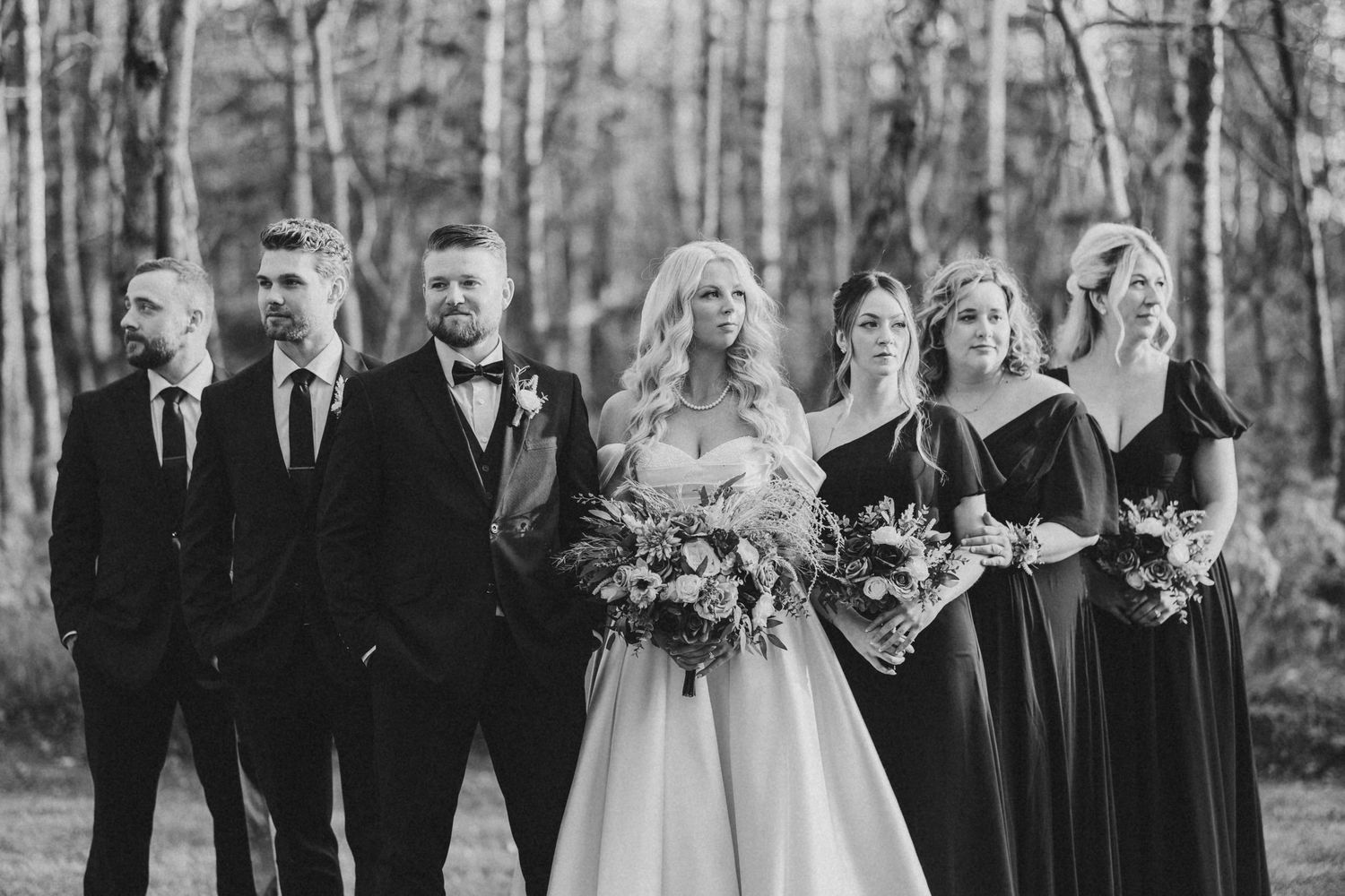 edmonton editorial bridal party portrait